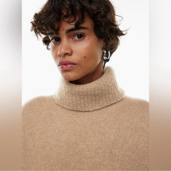 NEW Aritzia Wilfred Taylor Dress in Caramel Gold Tan Brown | size S - Picture 2 of 10